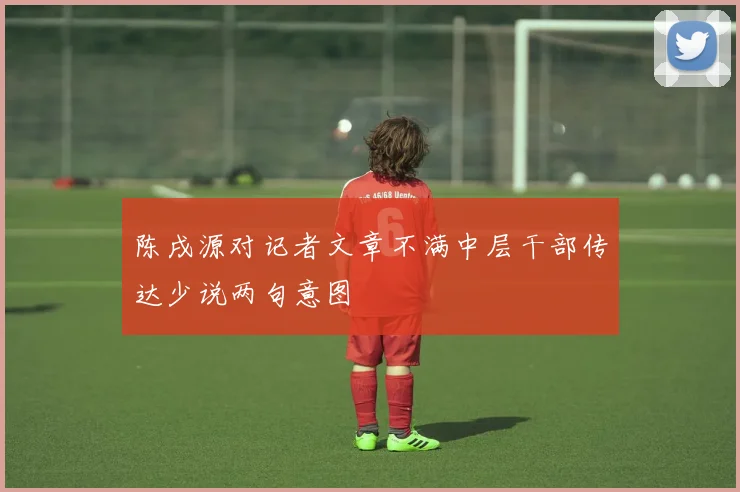 陈戌源对记者文章不满中层干部传达少说两句意图